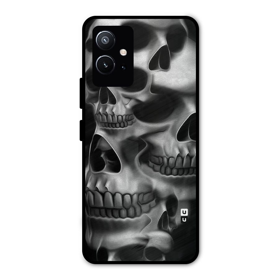 Multiple Skulls Metal Back Case for Vivo Y75 5G