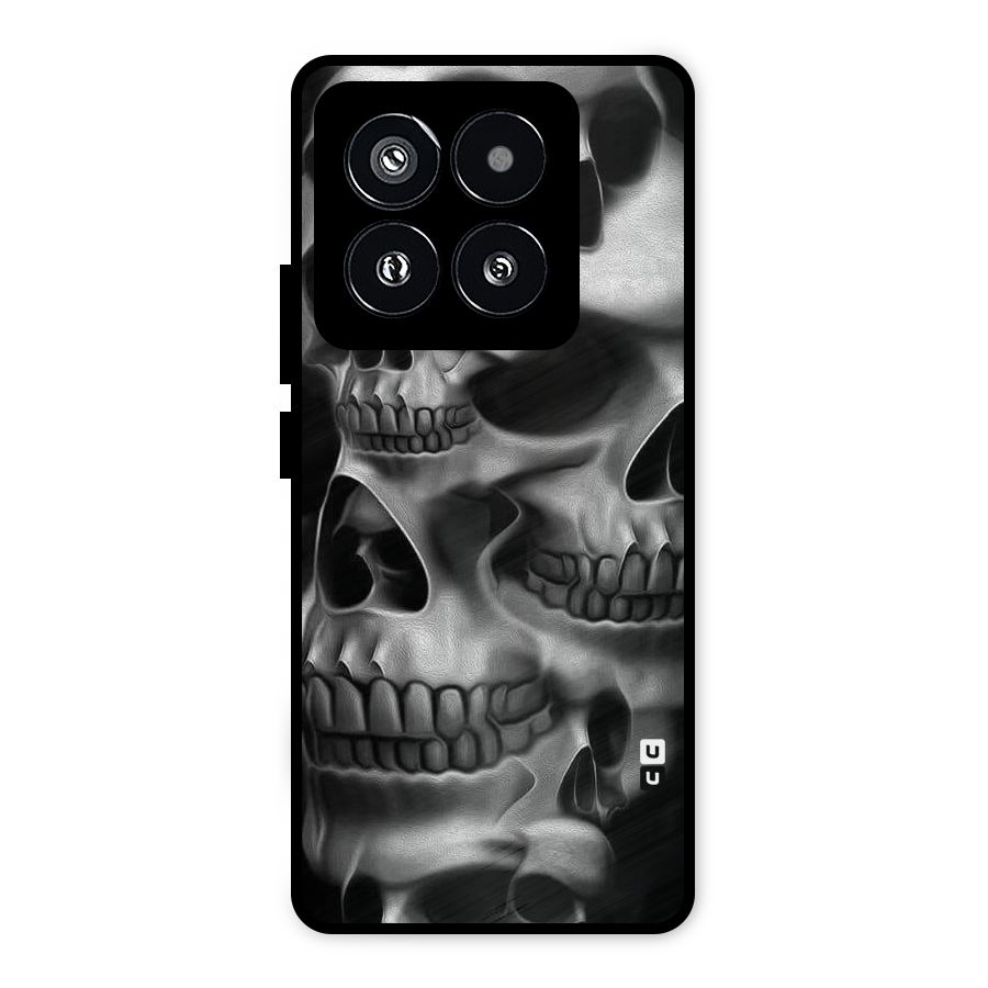 Multiple Skulls Metal Back Case for Xiaomi 14 Pro