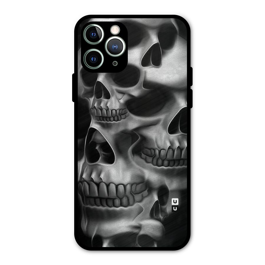 Multiple Skulls Metal Back Case for iPhone 11 Pro Max