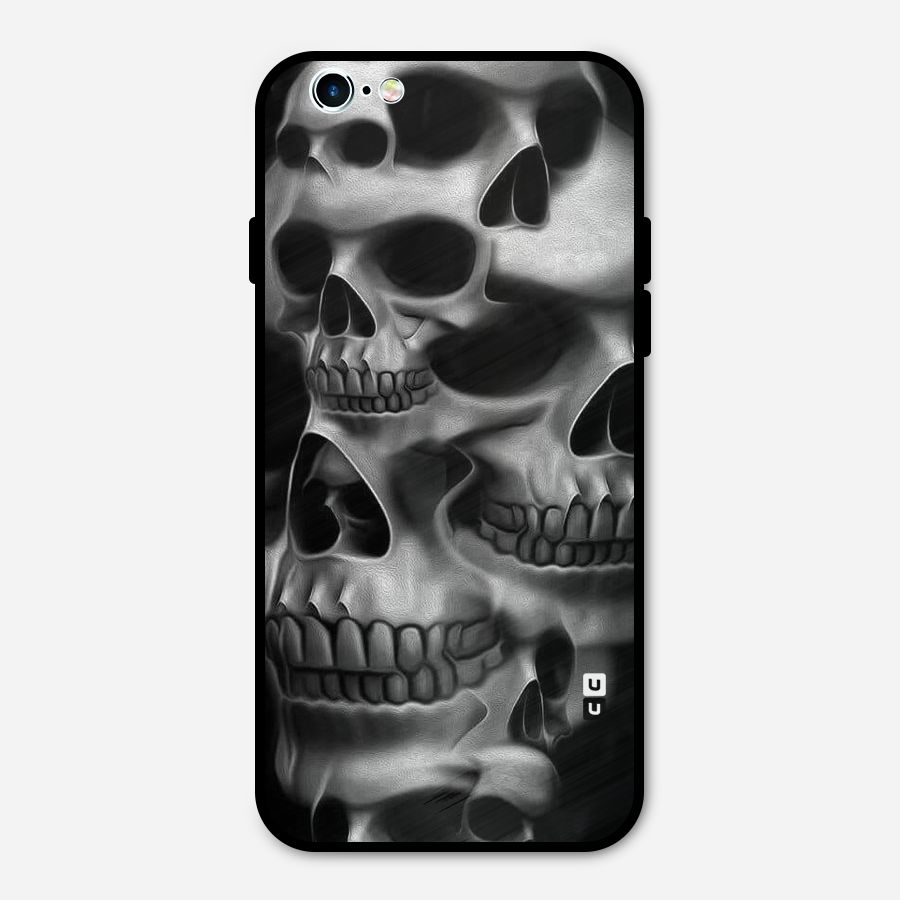 Multiple Skulls Metal Back Case for iPhone 6 6s