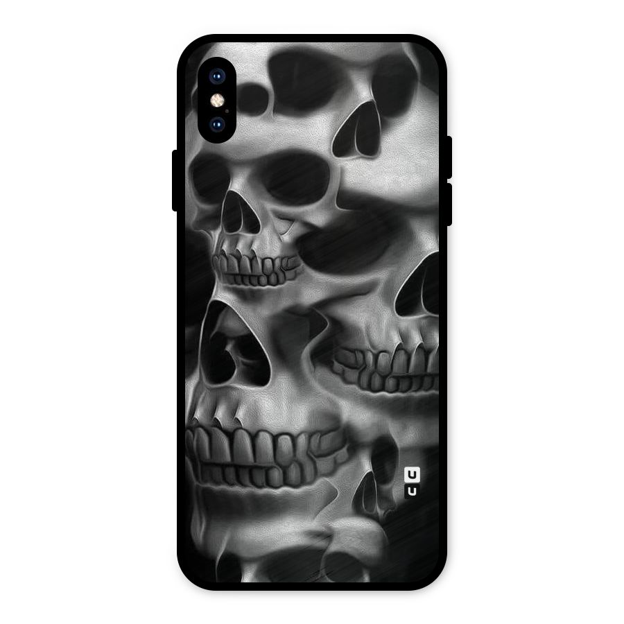 Multiple Skulls Metal Back Case for iPhone XS Max
