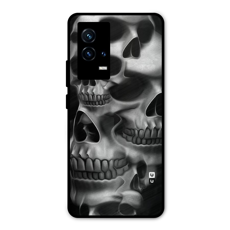Multiple Skulls Metal Back Case for iQOO 9 5G