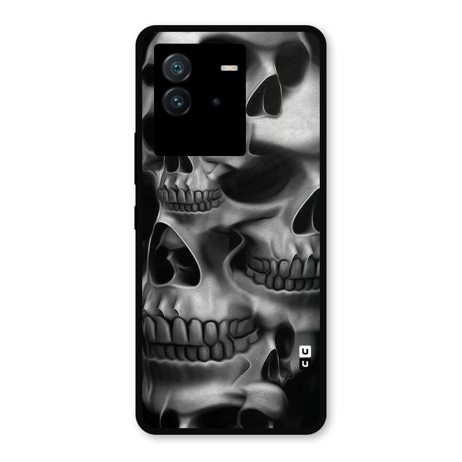 Multiple Skulls Metal Back Case for iQOO Neo 6 5G
