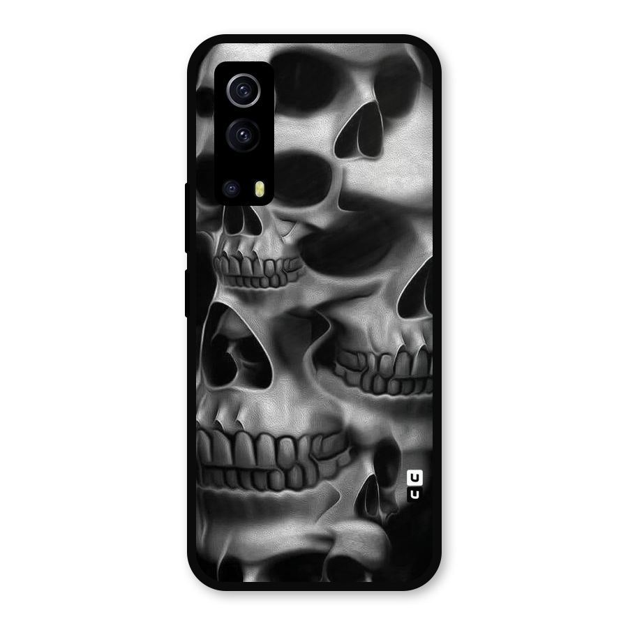 Multiple Skulls Metal Back Case for iQOO Z3