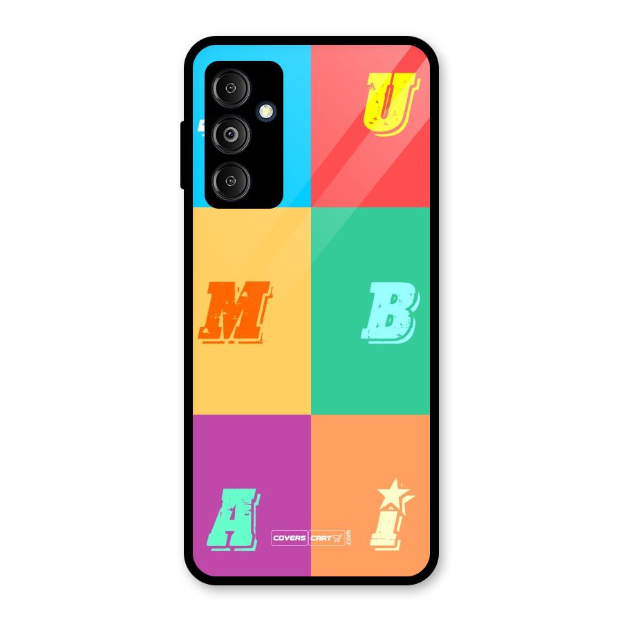 Mumbai Alphabets Glass Back Case for Galaxy M14 5G