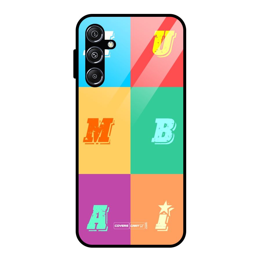 Mumbai Alphabets Glass Back Case for Galaxy M34 5G