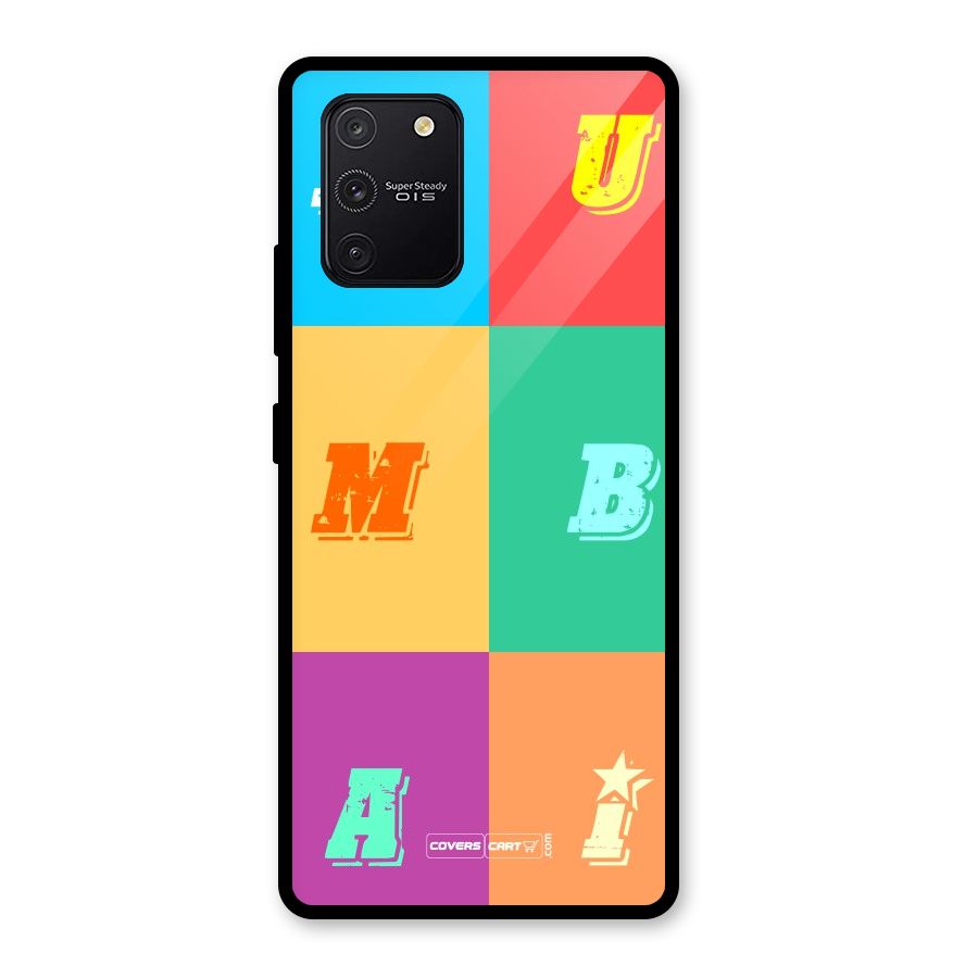 Mumbai Alphabets Glass Back Case for Galaxy S10 Lite