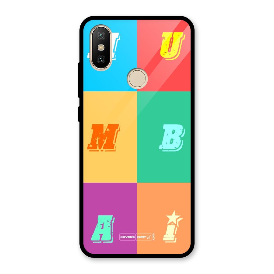 Mumbai Alphabets Glass Back Case for Redmi A2