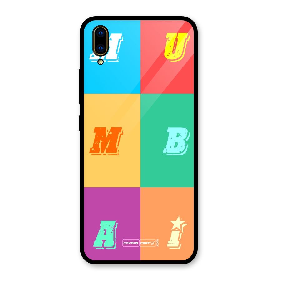 Mumbai Alphabets Glass Back Case for Vivo V11 Pro