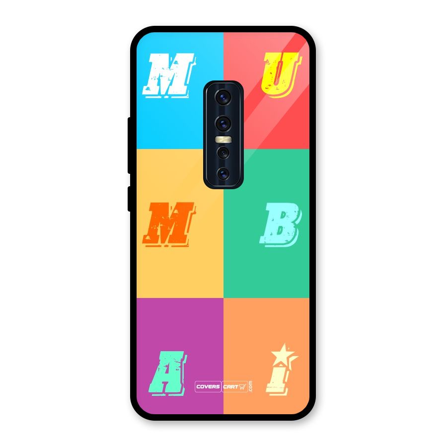 Mumbai Alphabets Glass Back Case for Vivo V17 Pro