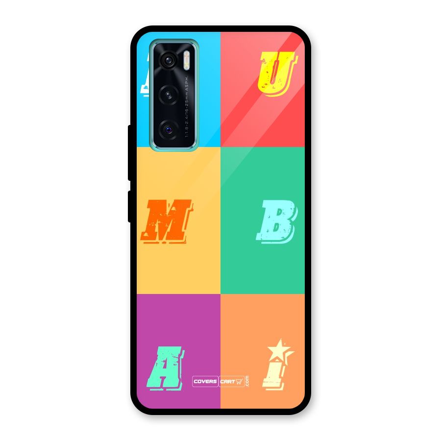 Mumbai Alphabets Glass Back Case for Vivo V20 SE