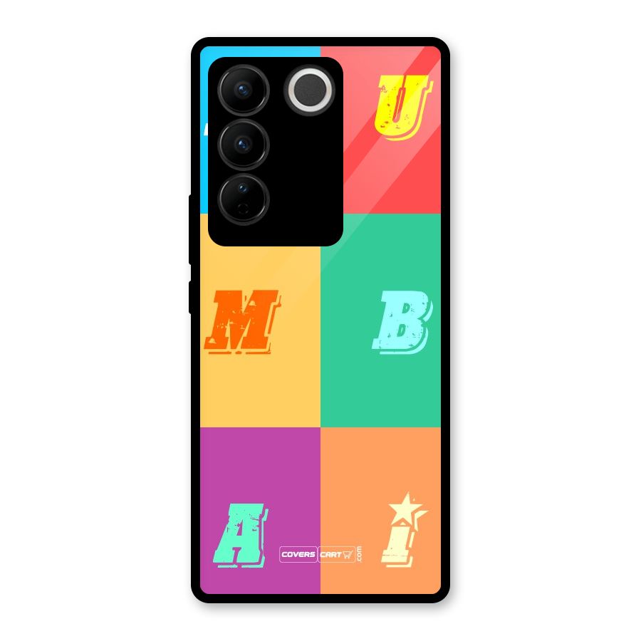 Mumbai Alphabets Glass Back Case for Vivo V27