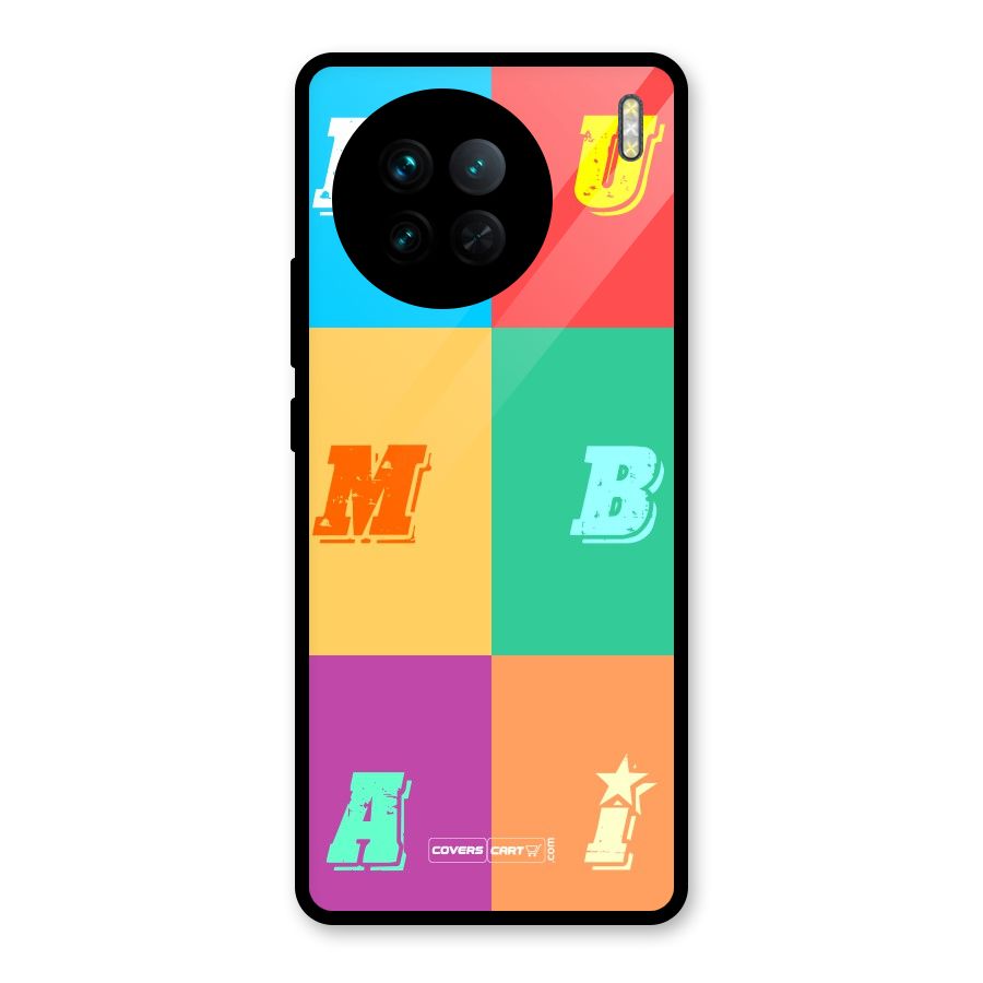 Mumbai Alphabets Glass Back Case for Vivo X90