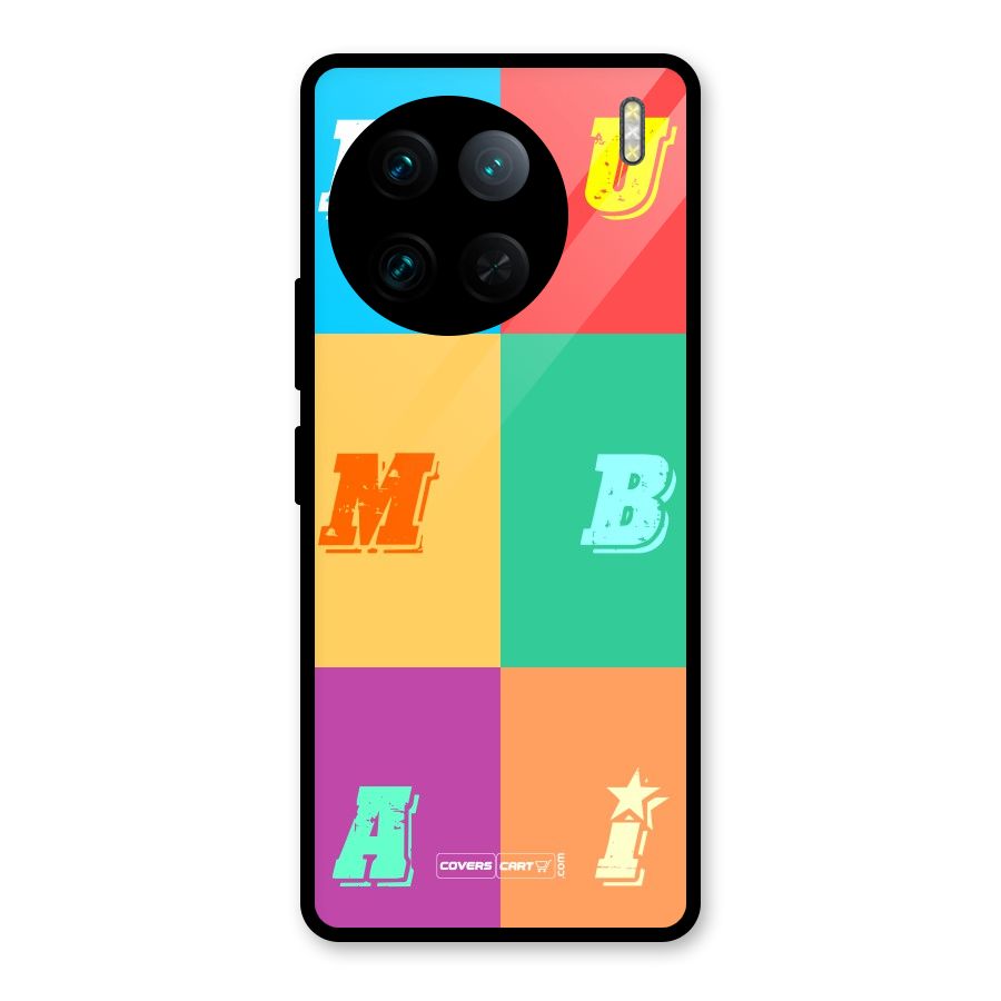 Mumbai Alphabets Glass Back Case for Vivo X90 Pro