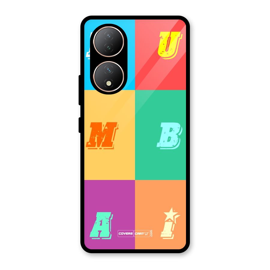 Mumbai Alphabets Glass Back Case for Vivo Y100