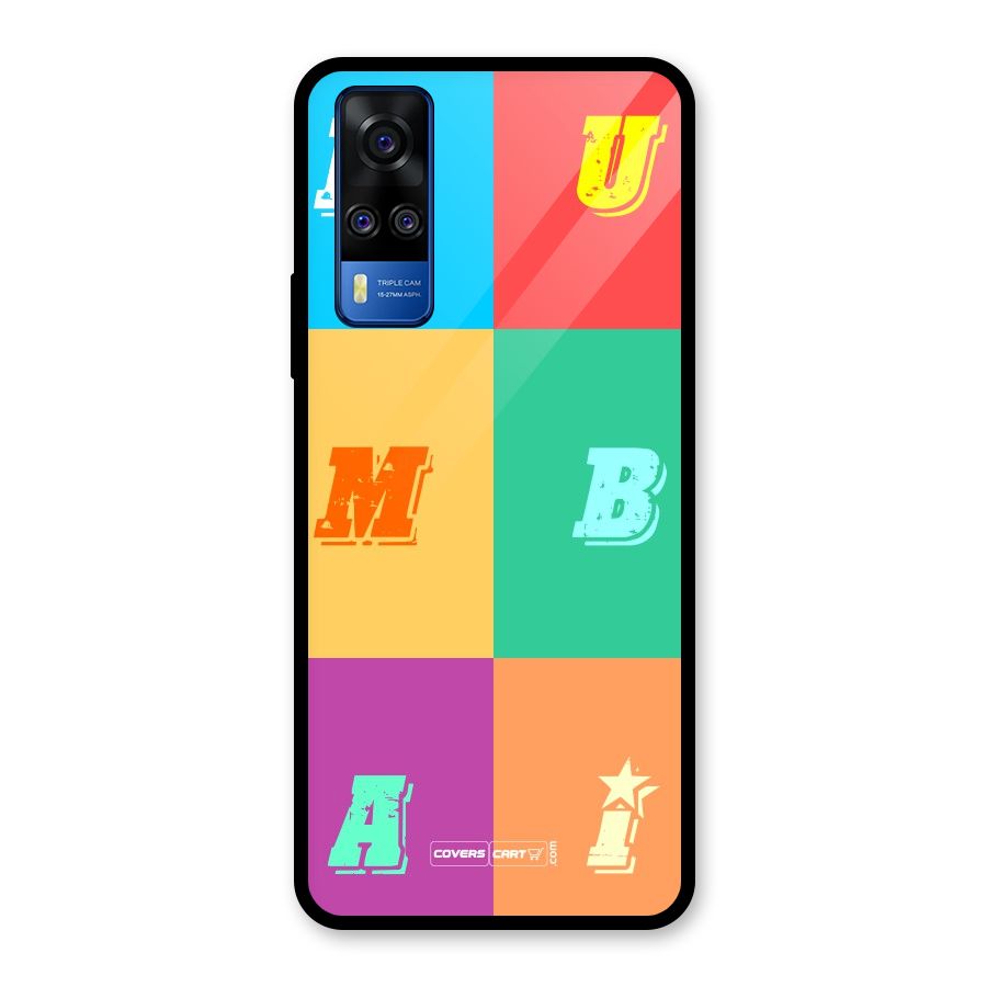 Mumbai Alphabets Glass Back Case for Vivo Y31