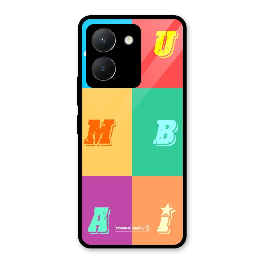 Mumbai Alphabets Glass Back Case for Vivo Y36