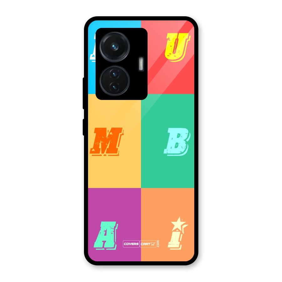 Mumbai Alphabets Glass Back Case for iQOO Z6 44W