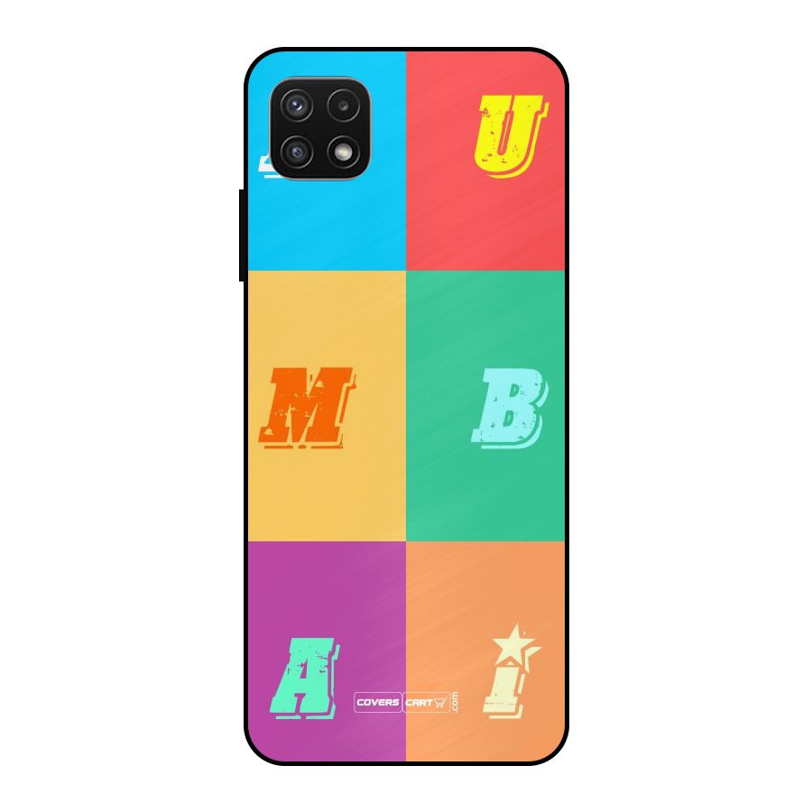 Mumbai Alphabets Metal Back Case for Galaxy A22 5G