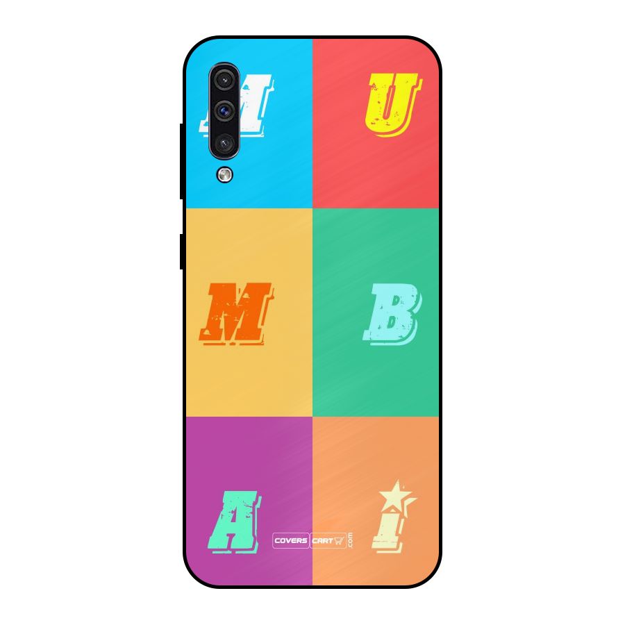Mumbai Alphabets Metal Back Case for Galaxy A30s