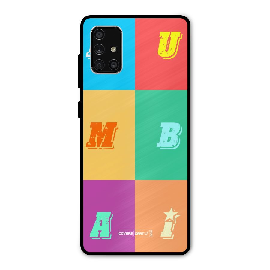 Mumbai Alphabets Metal Back Case for Galaxy A71
