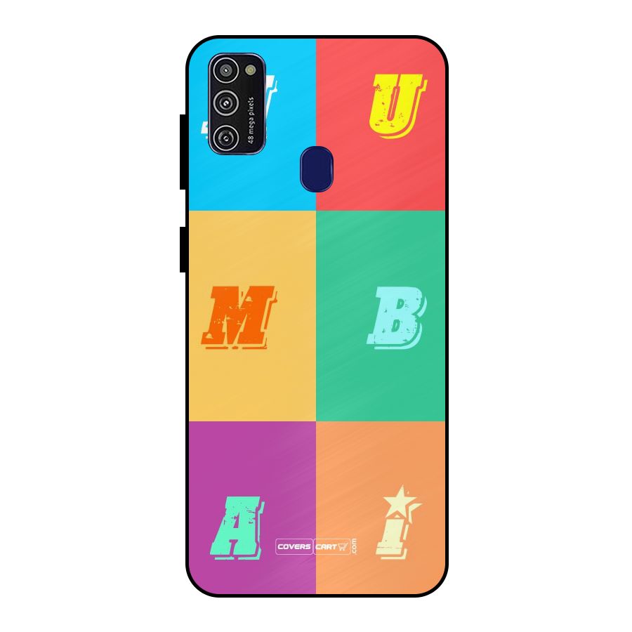 Mumbai Alphabets Metal Back Case for Galaxy M21