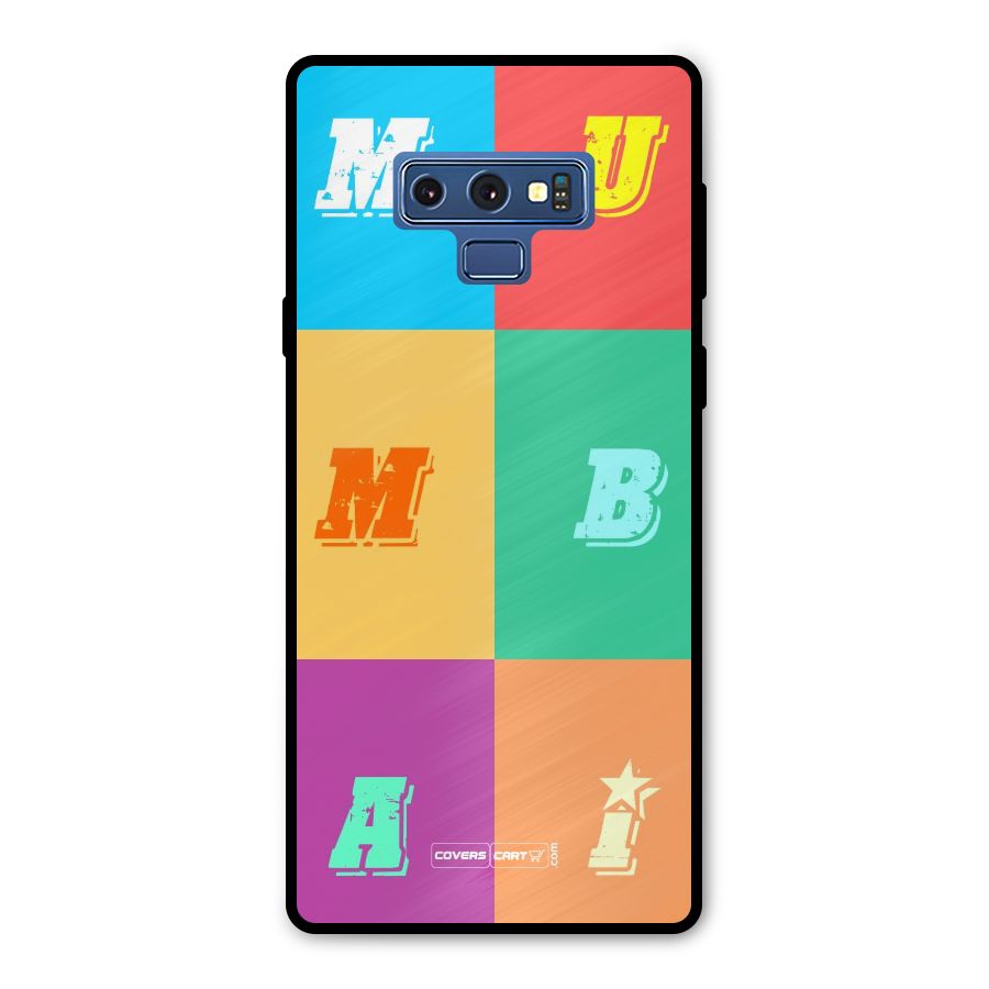 Mumbai Alphabets Metal Back Case for Galaxy Note 9