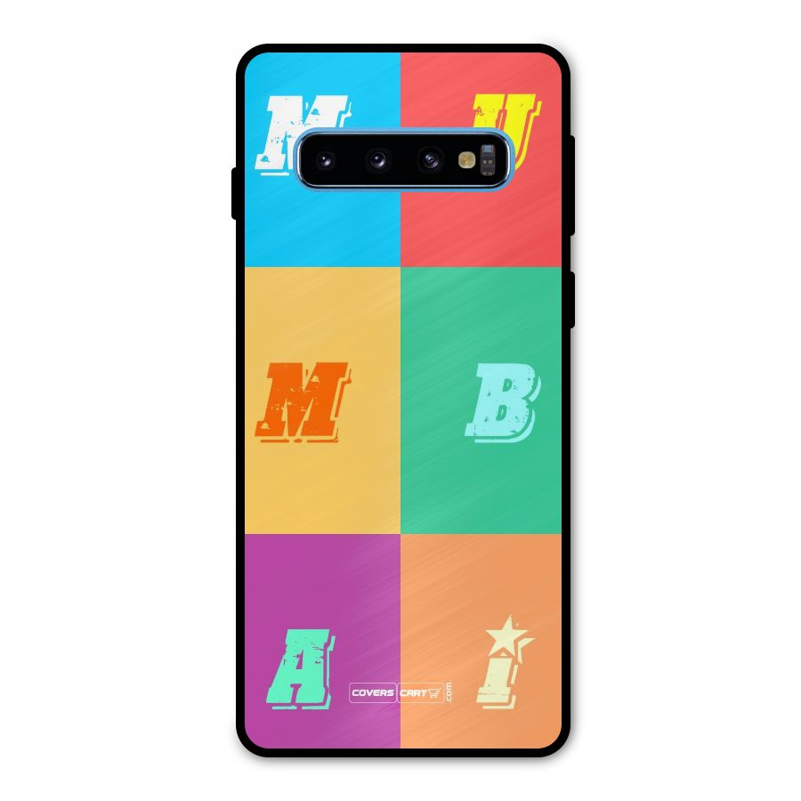 Mumbai Alphabets Metal Back Case for Galaxy S10