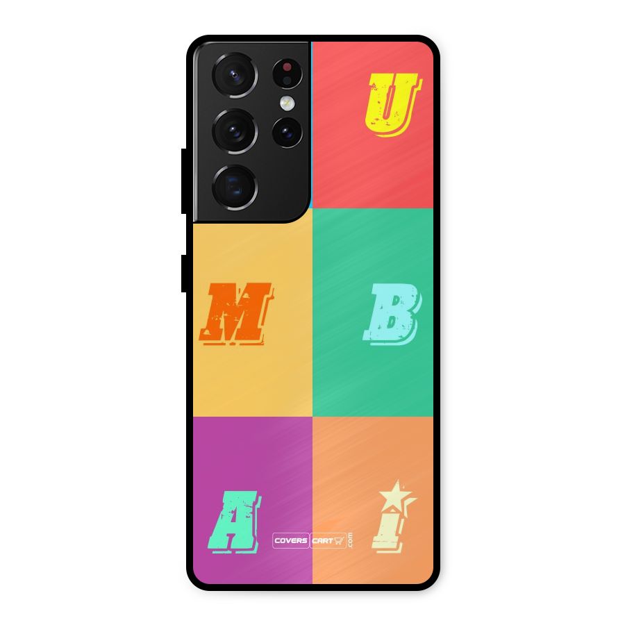 Mumbai Alphabets Metal Back Case for Galaxy S21 Ultra 5G