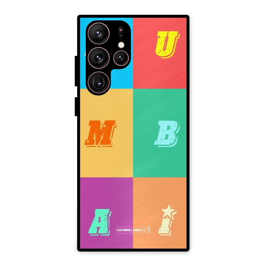 Mumbai Alphabets Metal Back Case for Galaxy S22 Ultra 5G