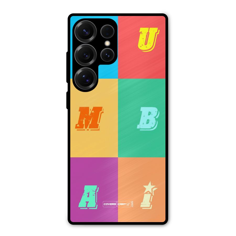 Mumbai Alphabets Metal Back Case for Galaxy S25 Ultra