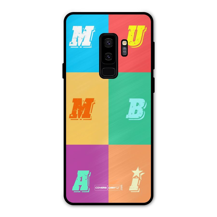Mumbai Alphabets Metal Back Case for Galaxy S9 Plus