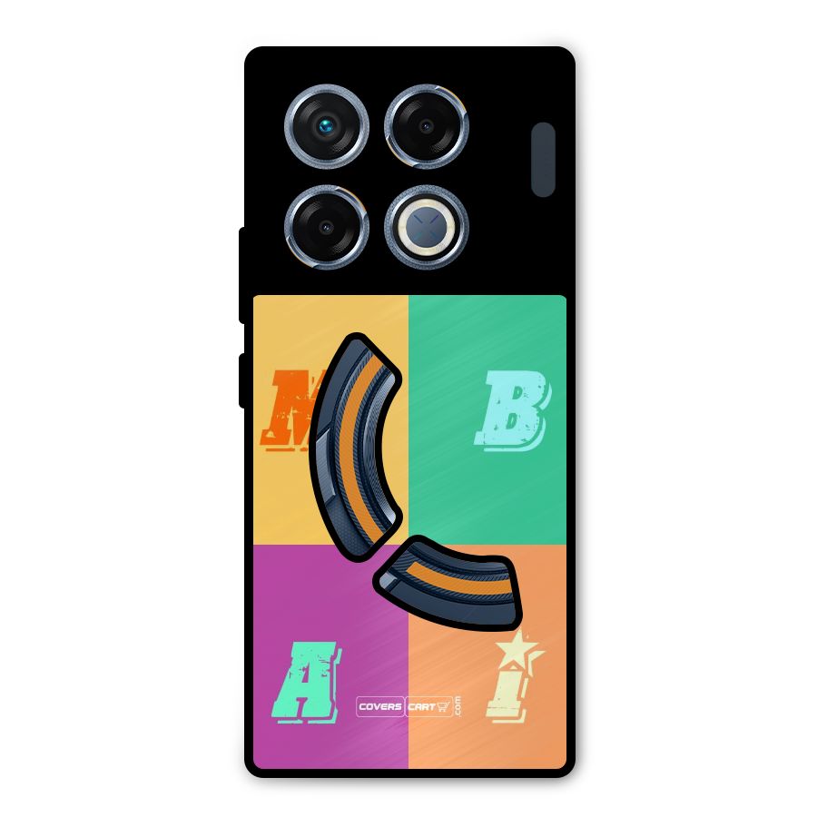 Mumbai Alphabets Metal Back Case for Infinix GT 20 Pro