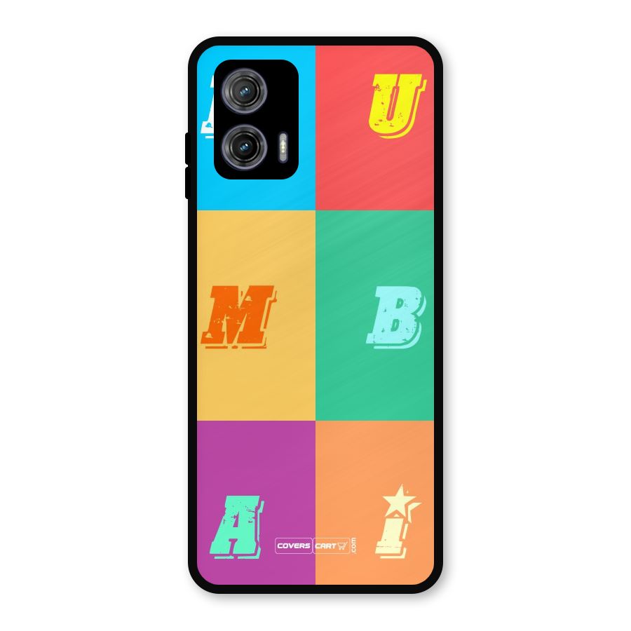 Mumbai Alphabets Metal Back Case for Moto G73