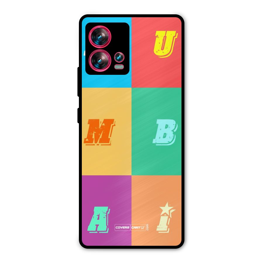 Mumbai Alphabets Metal Back Case for Motorola Edge 30 Fusion