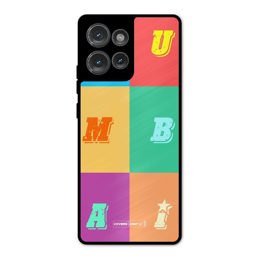 Mumbai Alphabets Metal Back Case for Motorola Edge 50