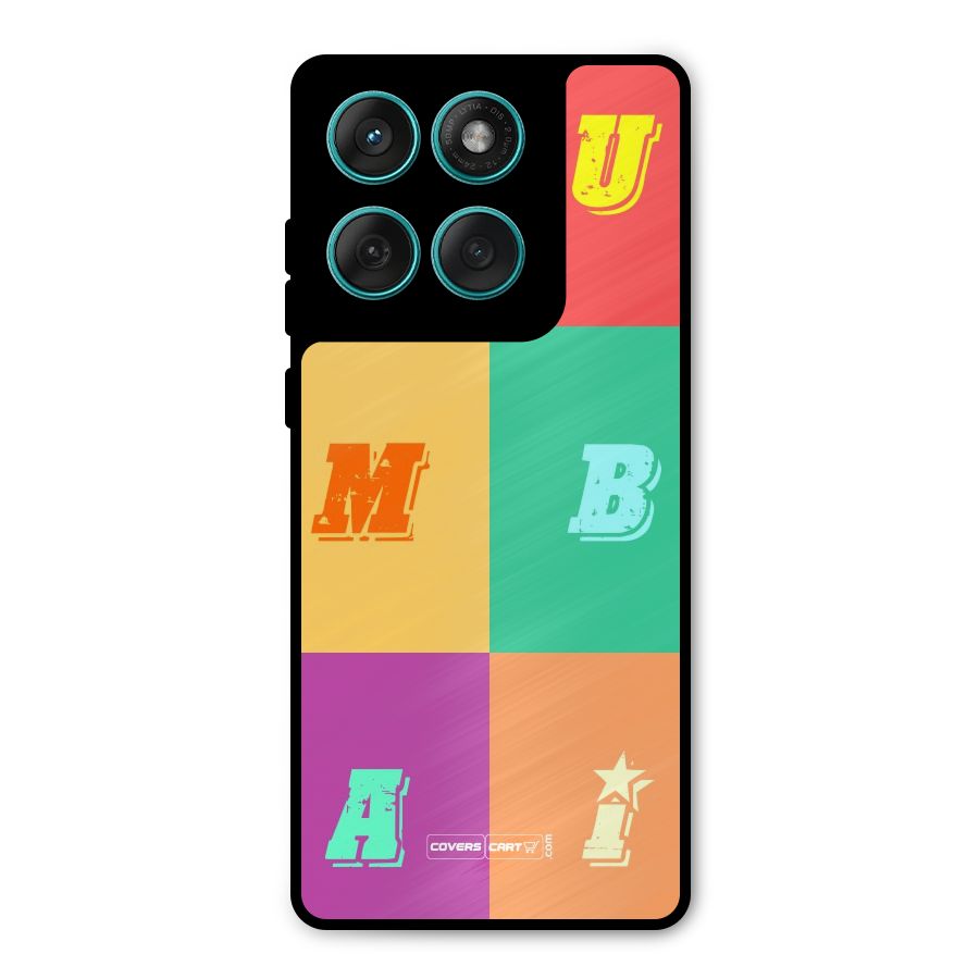 Mumbai Alphabets Metal Back Case for Motorola Edge 60 Fusion