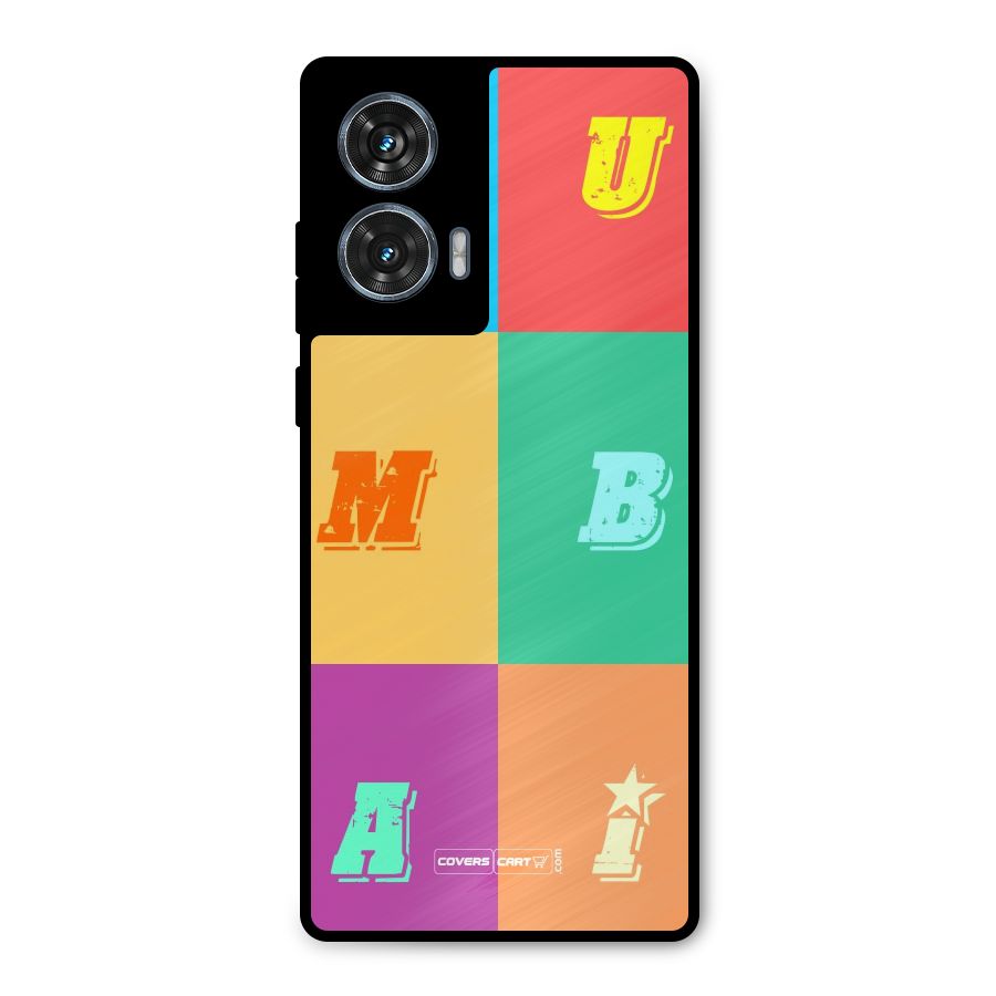 Mumbai Alphabets Metal Back Case for Motorola G96