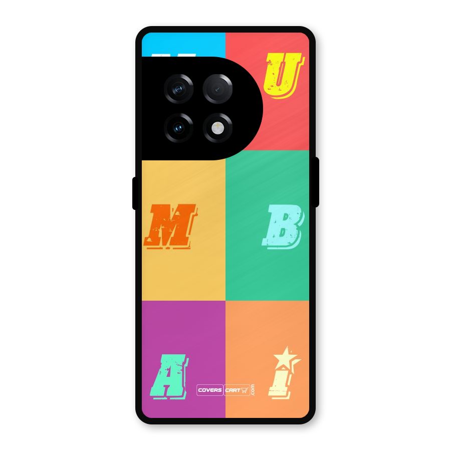 Mumbai Alphabets Metal Back Case for OnePlus 11R