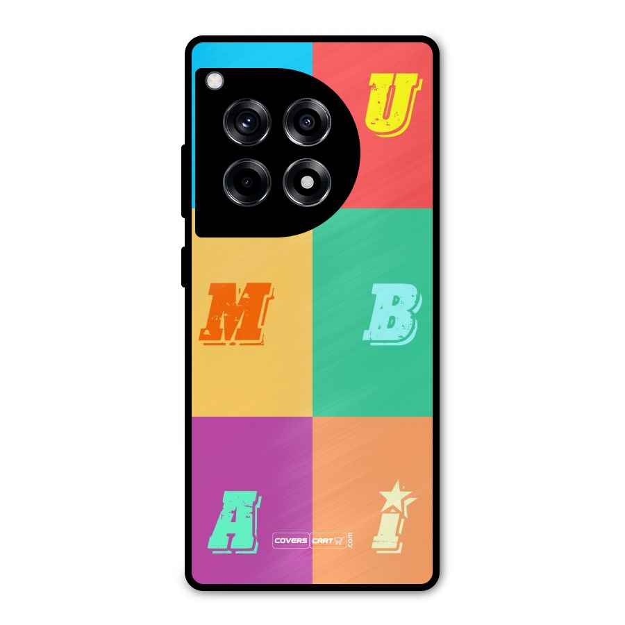 Mumbai Alphabets Metal Back Case for OnePlus 12R