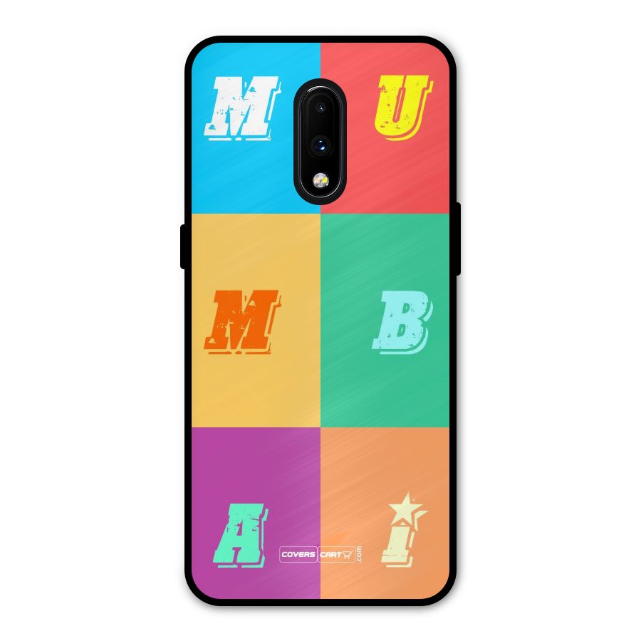 Mumbai Alphabets Metal Back Case for OnePlus 7