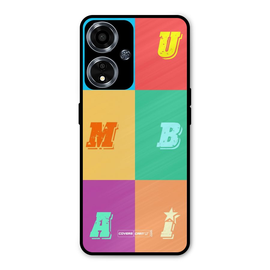 Mumbai Alphabets Metal Back Case for Oppo A59
