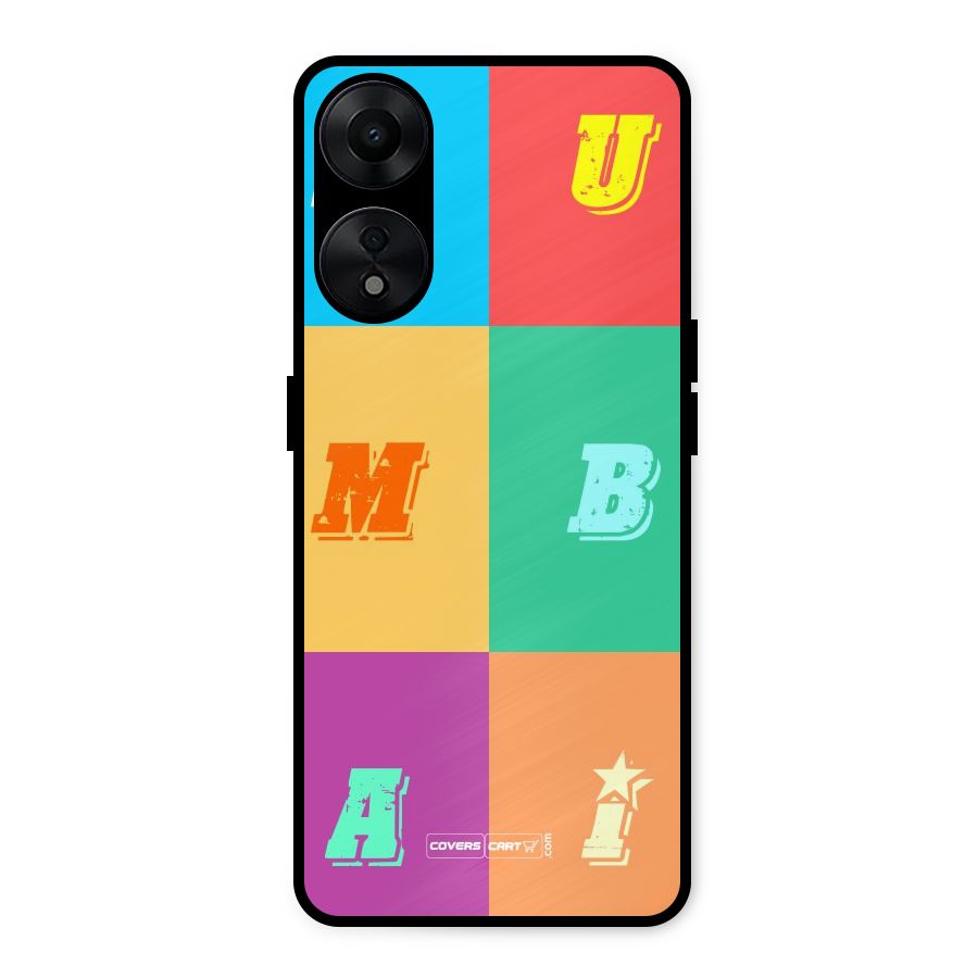 Mumbai Alphabets Metal Back Case for Oppo A78 5G