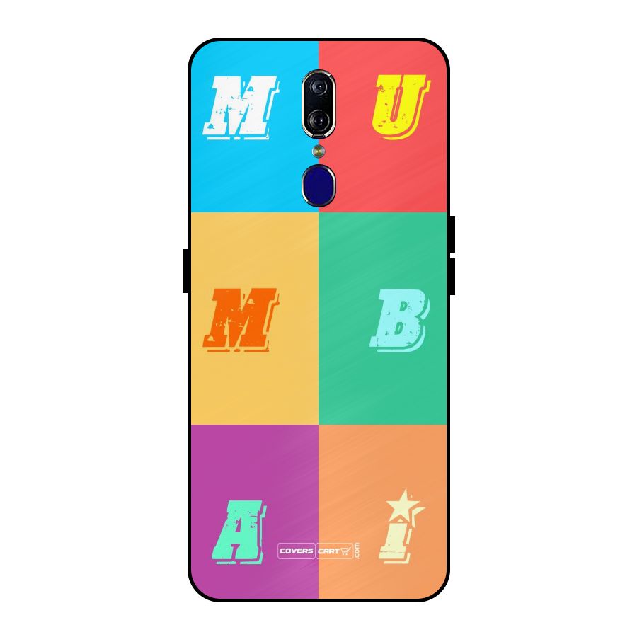 Mumbai Alphabets Metal Back Case for Oppo F11