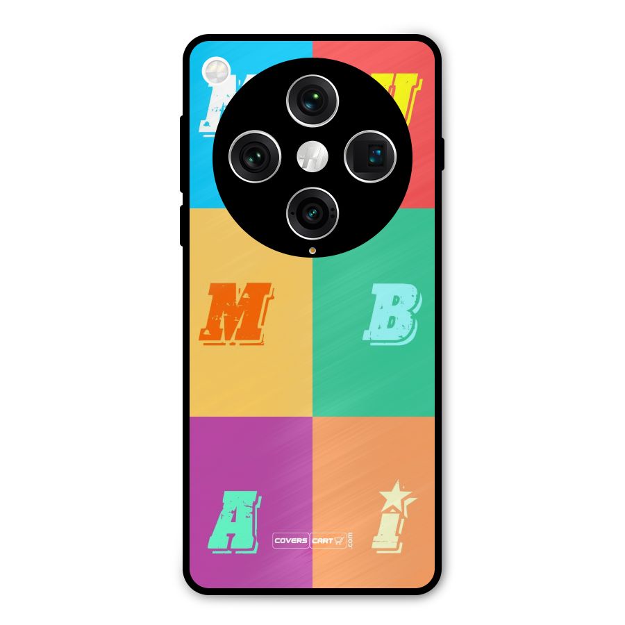 Mumbai Alphabets Metal Back Case for Oppo Find X8 Pro