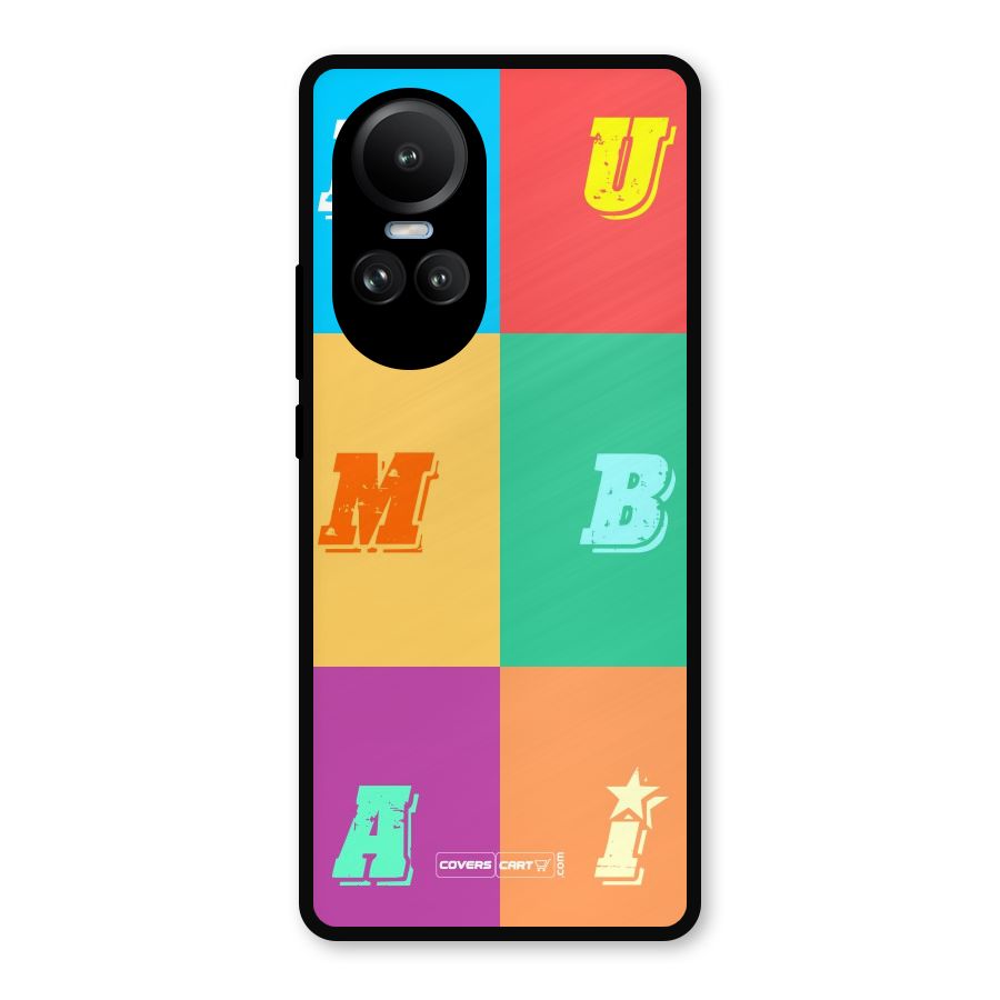 Mumbai Alphabets Metal Back Case for Oppo Reno10