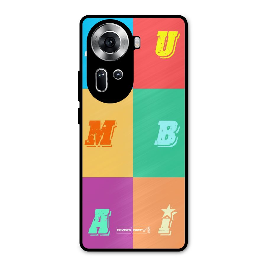 Mumbai Alphabets Metal Back Case for Oppo Reno11 5G