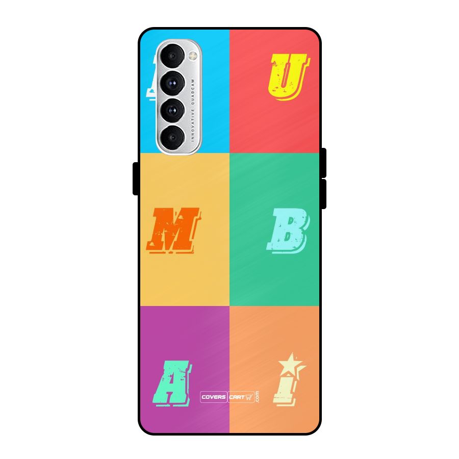 Mumbai Alphabets Metal Back Case for Oppo Reno4 Pro