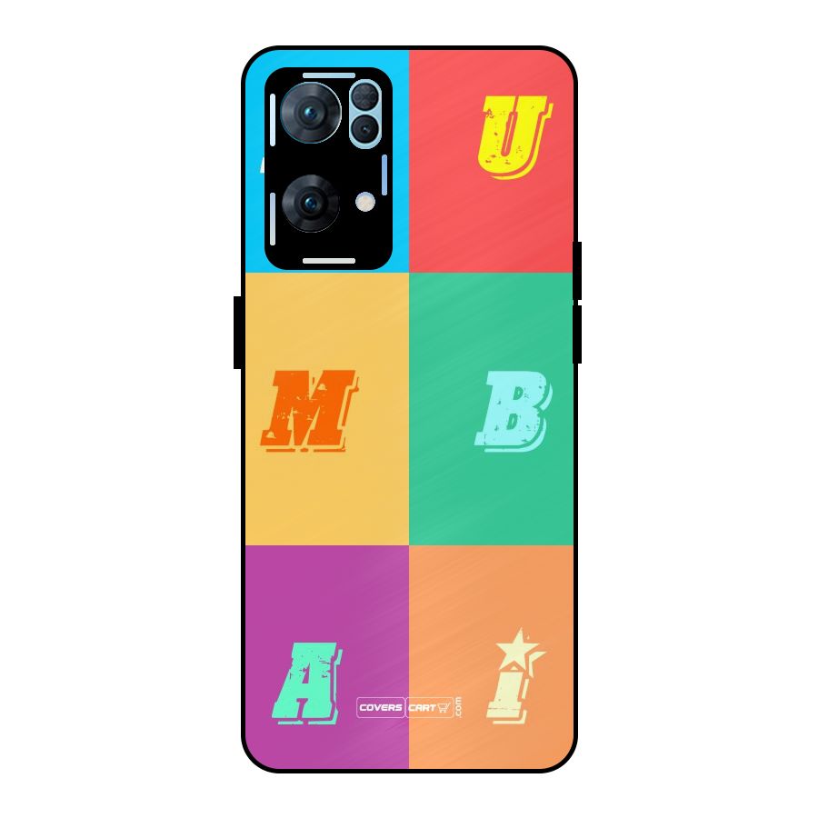 Mumbai Alphabets Metal Back Case for Oppo Reno7 Pro 5G