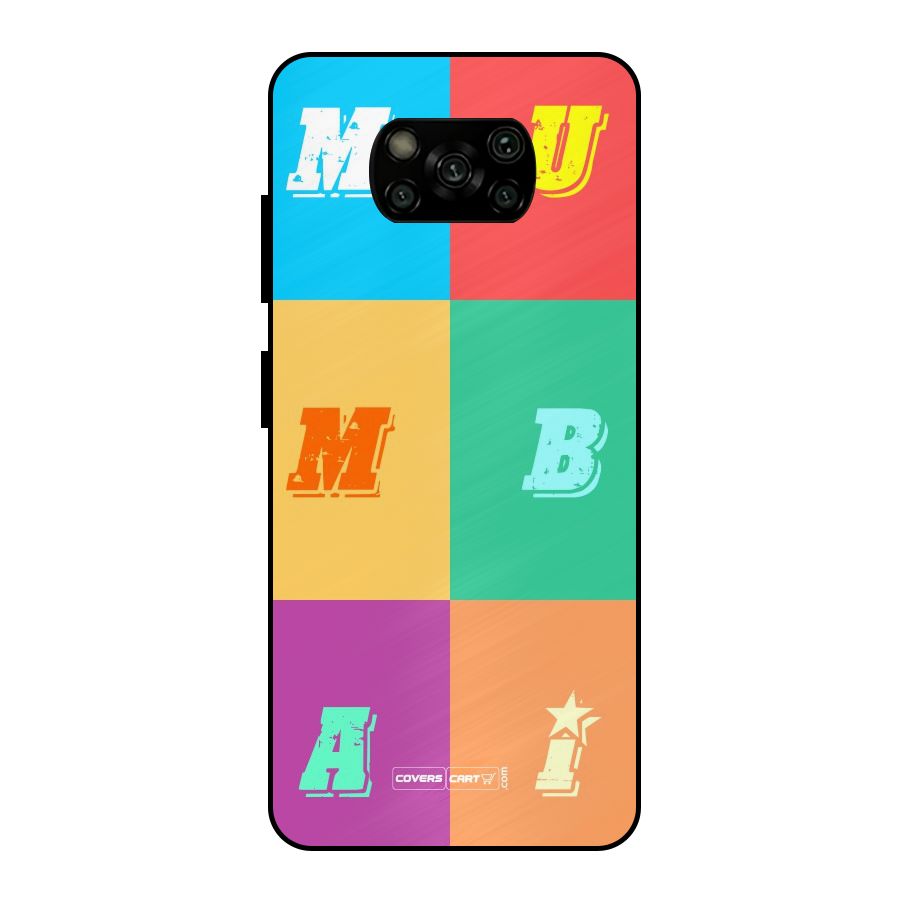 Mumbai Alphabets Metal Back Case for Poco X3